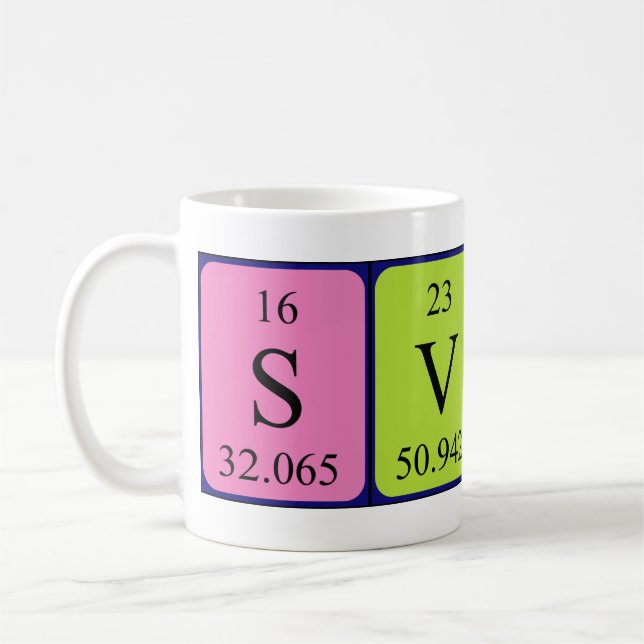 Sverre periodic table name mug (Left)