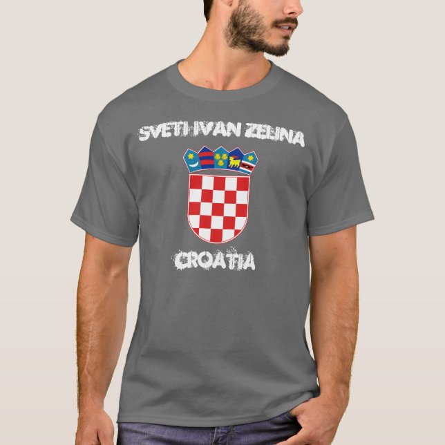 Sveti Ivan Zelina, Croatia with coat of arms T-Shirt (Front)