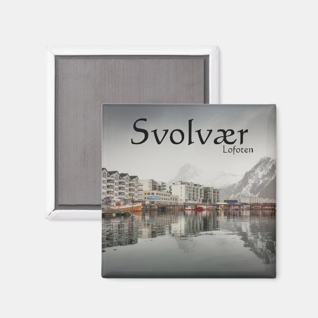 Svolvær Souvenir Magnet (Front/Back)