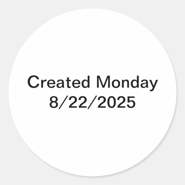 svsedf classic round sticker (Front)