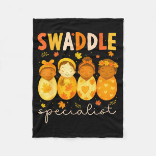 Swaddle Specialist Cute Newborn Nurse Baby Mother Fleece Blanket
