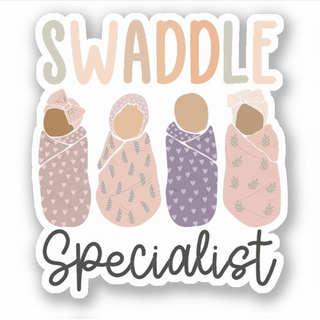 Swaddle Specialist L&D NICU Mother Baby Nurse Sticker (Front)
