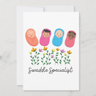 Swaddle Specialist NICU Nurse NeoNatal Holiday Card