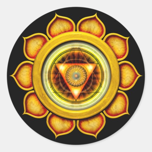 Swadhisthana or Sacral the 2nd Chakra Classic Round Sticker