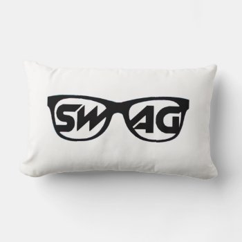 Swag 2 Sided Black And White Pillow by ImGEEE at Zazzle