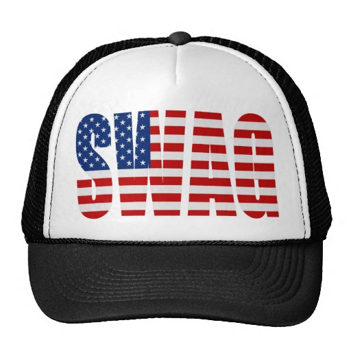SWAG American Flag Black Mesh Snapback Trucker Hat | Zazzle