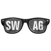 'SWAG' Black and White Party Retro Sunglasses 'SWAG' Black and White Party Retro Sunglasses