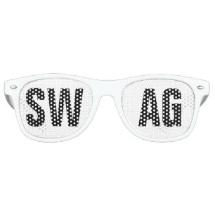 'SWAG' Black and White Party Retro Sunglasses