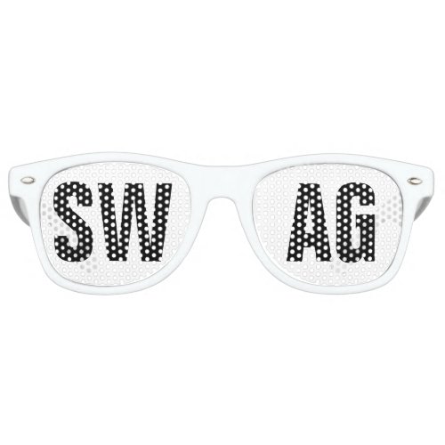 SWAG Black and White Party Retro Sunglasses