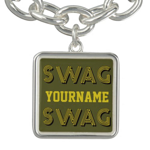 SWAG custom bracelet  charm