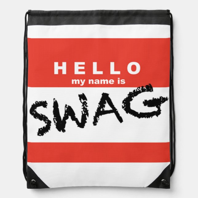 SWAG - Drawstring Backpack (Front)