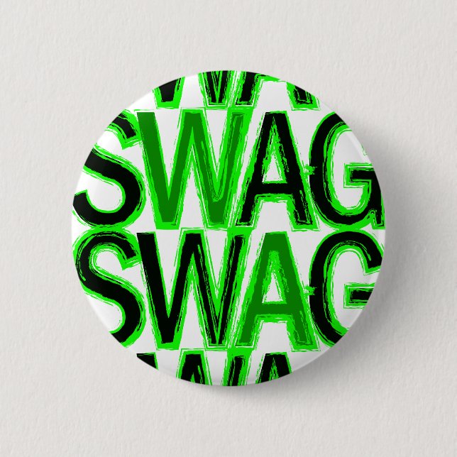 Swag - Green Pinback Button (Front)