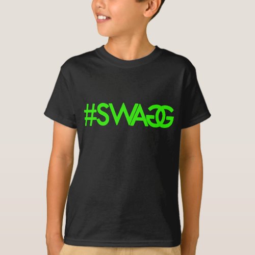 Swag Hashtag Green Shirt