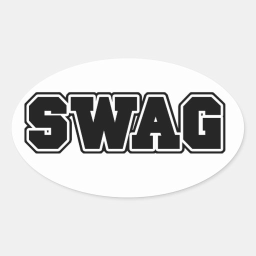 Swag Oval Sticker | Zazzle