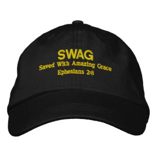 SWAG Saved with amazing grace Customize it Embroidered Baseball Cap