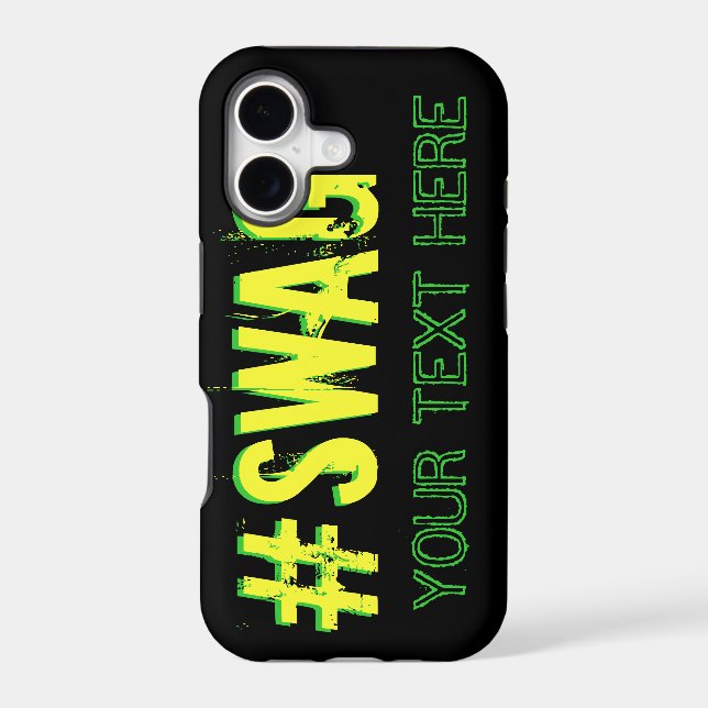 SWAG with customizable text Iphone Case (Back)