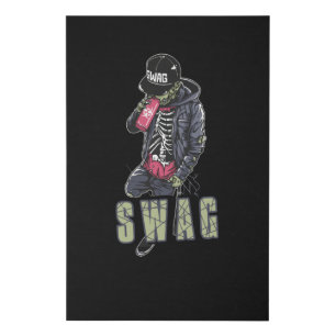 Swag zombie faux canvas print
