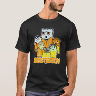Swagazon Monsters Mummy Frankenstein Dracula Monst T-Shirt