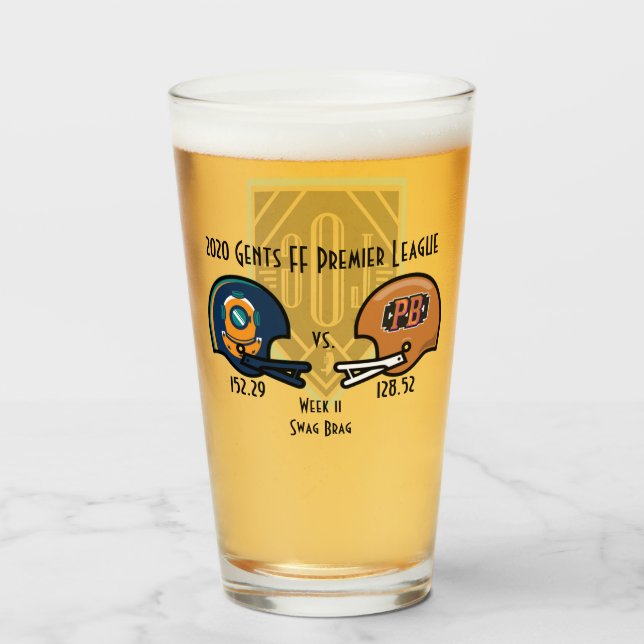 SwagBrag11 Nemo v Peaky Pint Glass (Front Filled)