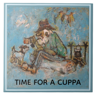 Swagman and his dog ceramic tile