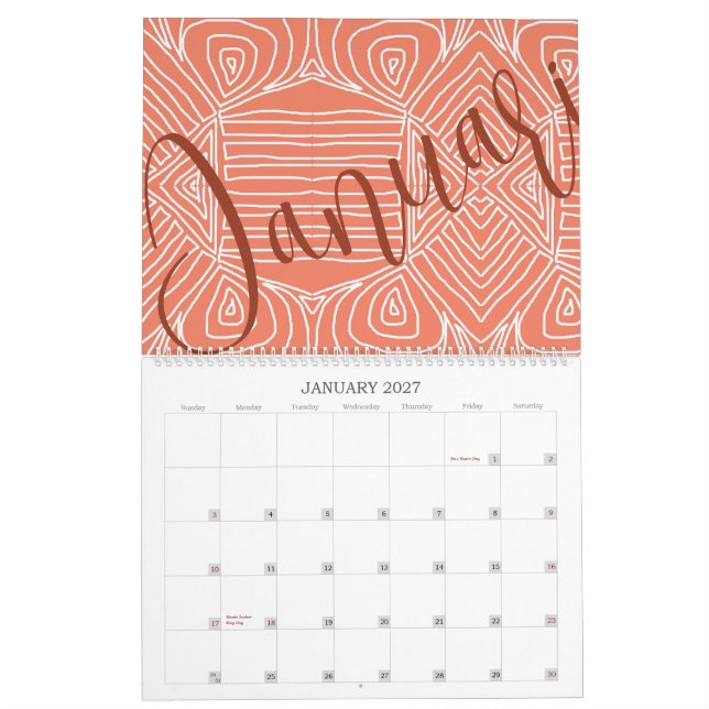 Swahili African Tribal Calendar (Jan 2027)