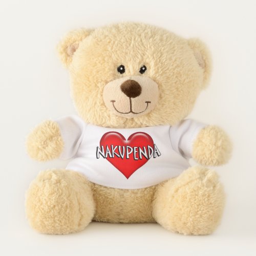 Swahili Nakupenda I Love You Red Heart Teddy Bear