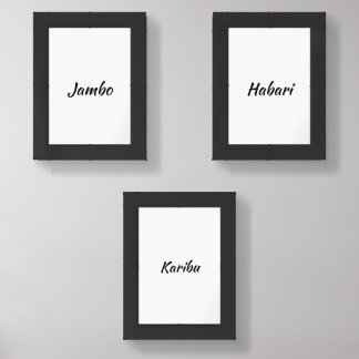 Swahili Phrases Poster | Jambo Habari Karibu Wall Art Sets