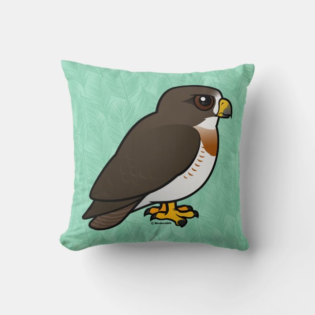Swainson's Hawk Throw Pillow (Front)