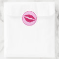 SWAK Lips Classic Round Sticker | Zazzle