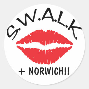 SWALK - Sealed With A Loving Kiss envelope sealers Classic Round Sticker