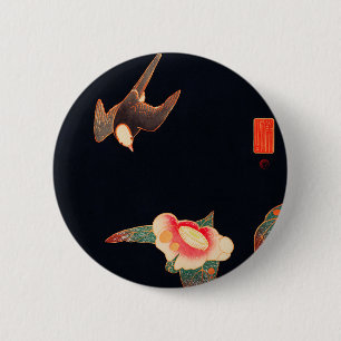 Swallow and Camellia (1900) by Ito Jakuchu Button