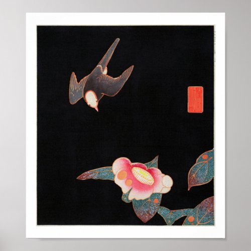 Swallow and Camellia Jakuchū Poster