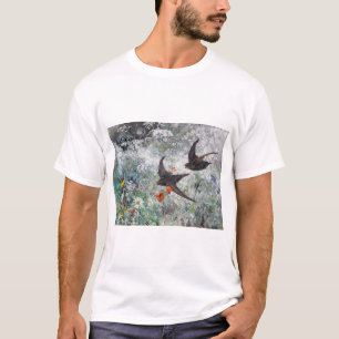 Swallow and Flower Field, Bruno Liljefors T-Shirt