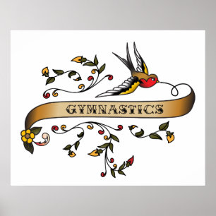 Swallow and Scroll with Gymnastics Poster