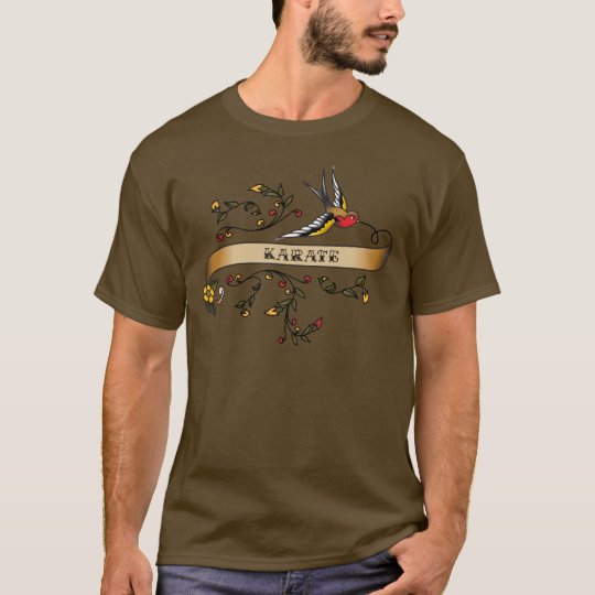 Swallow and Scroll with Karate T-Shirt