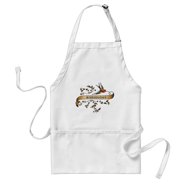 Swallow and Scroll with Radiology Adult Apron (Front)