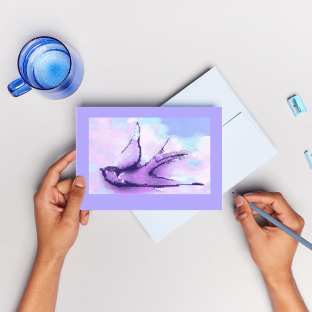 swallow bird by night postcard (Creator Uploaded)