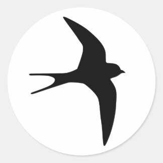 Swallow bird classic round sticker