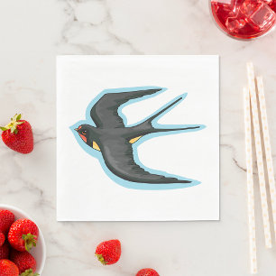 Swallow Bird Flying Napkins