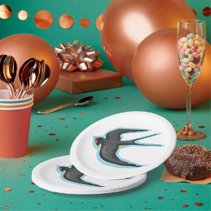Swallow Bird Flying Paper Plates