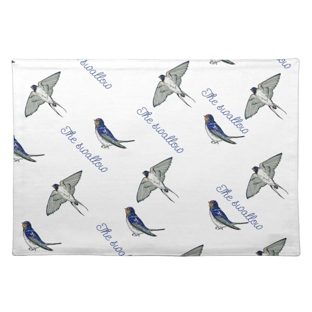 Swallow bird pattern cloth placemat (Front)