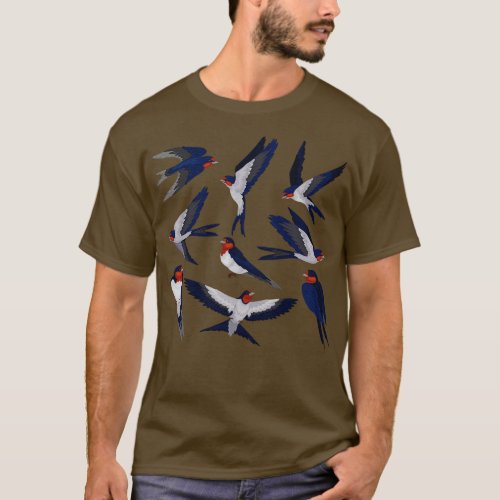 Swallow birds collection T_Shirt