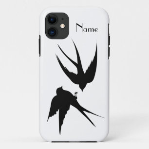 Swallow Birds Silhouettes Thunder_Cove iPhone 11 Case