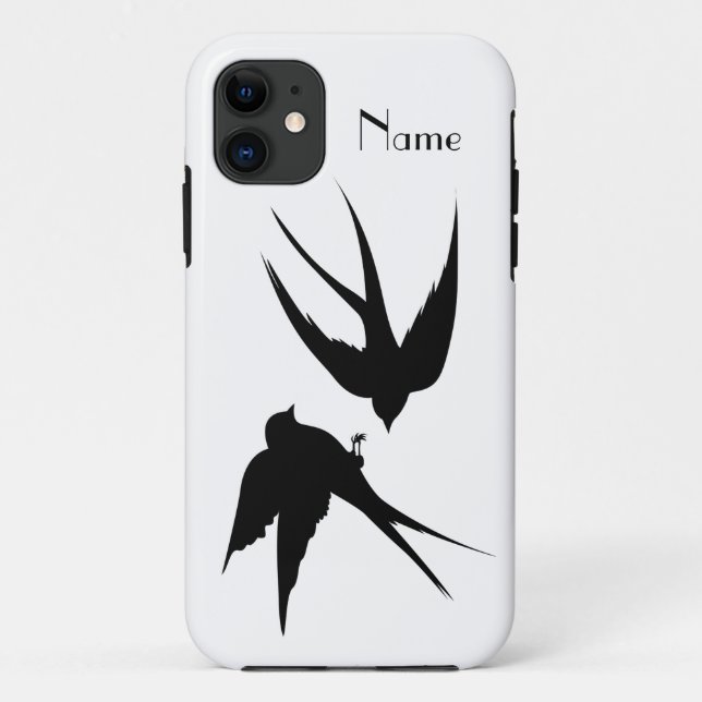 Swallow Birds Silhouettes Thunder_Cove   Case-Mate iPhone Case (Back)