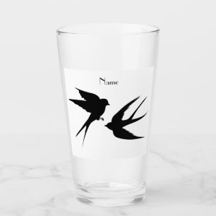 Swallow Birds Silhouettes Thunder_Cove Glass