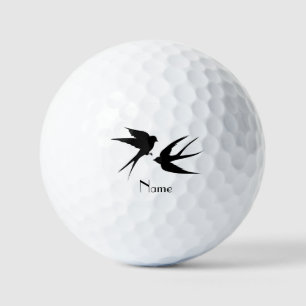 Swallow Birds Silhouettes Thunder_Cove  Golf Balls
