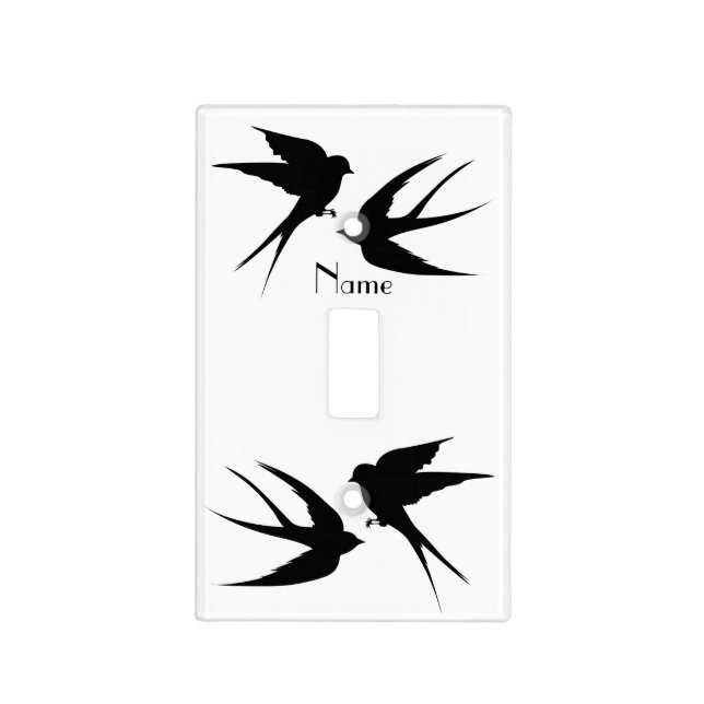 Swallow Birds Silhouettes Thunder_Cove    Light Switch Cover (Front)