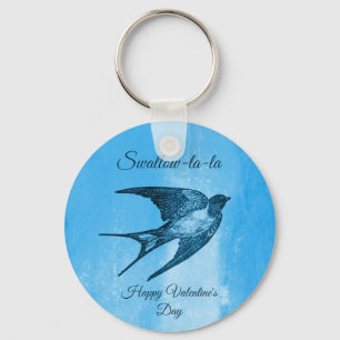 Swallow la-la naughty Valentine's Day Keychain