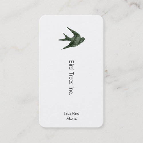 Swallow Letterpress Style Appointment Card