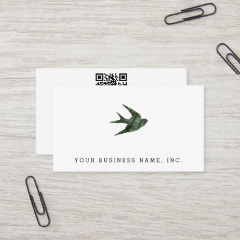 Swallow (letterpress Style) Business Card by TerryBain at Zazzle